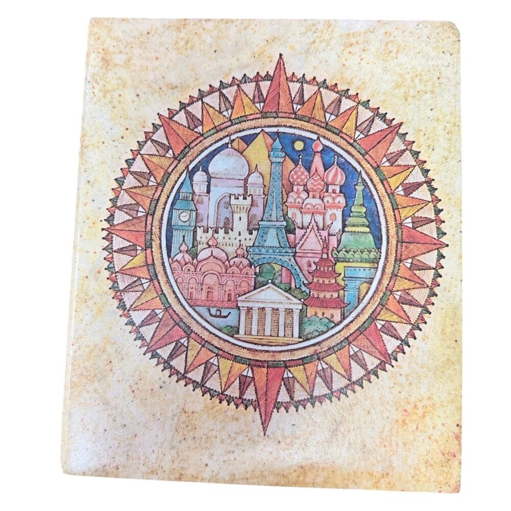 1974 Vintage Hallmark Travel Diary Unused Illustrated World Design adventure
